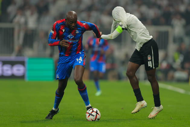 2026-10-22 Besiktas JK v Crystal Palace FC - UEFA Europa League 2026 27 League Phase MD3 ISTANBUL, TURKEY - OCTOBER 22: Jean-Philippe Mateta of Crystal Palace, Wilfred Ndidi of Besiktas JK during the UEFA Europa League 2026 27 League Phase MD3 match between Besiktas JK and Crystal Palace FC at Tupras Stadium on October 22, 2026 in Istanbul, Turkey. (Photo by BSR Agency) Istanbul Turkey Content not available for redistribution in The Netherlands directly or indirectly through any third parties. Copyright: xBSRxAgencyx