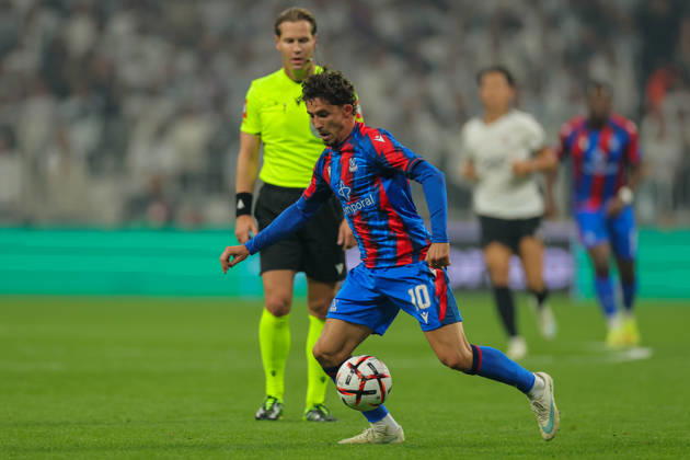 2026-10-22 Besiktas JK v Crystal Palace FC - UEFA Europa League 2026 27 League Phase MD3 ISTANBUL, TURKEY - OCTOBER 22: Yeremy Pino of Crystal Palace during the UEFA Europa League 2026 27 League Phase MD3 match between Besiktas JK and Crystal Palace FC at Tupras Stadium on October 22, 2026 in Istanbul, Turkey. (Photo by BSR Agency) Istanbul Turkey Content not available for redistribution in The Netherlands directly or indirectly through any third parties. Copyright: xBSRxAgencyx