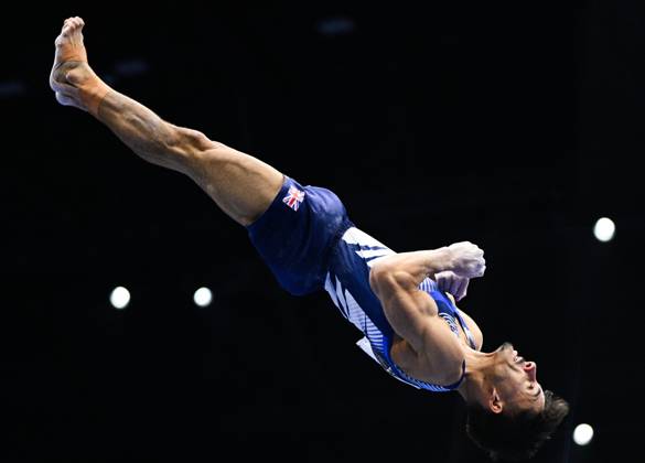 Netherlands Artistic Gymnastics World Championships 9270863 22.10.2026 Britain s Jake Jarman competes on the vault during the men s team final at the 2026 World Artistic Gymnastics Championships in Rotterdam, the Netherlands. Alexey Filippov Sputnik Rotterdam Netherlands  Copyright: xAlexeyxFilippovx