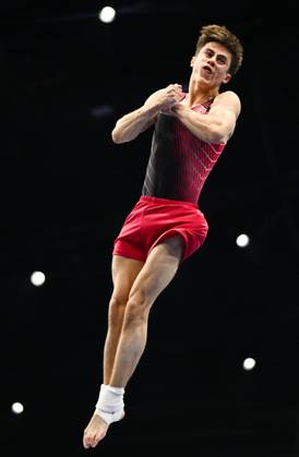 Netherlands Artistic Gymnastics World Championships 9270870 22.10.2026 Arsenii Dukhno of Team World Gymnastics Neutral Athletes 2 competes in the floor exercise during the men s team final at the 2026 World Artistic Gymnastics Championships in Rotterdam, the Netherlands. Alexey Filippov Sputnik Rotterdam Netherlands  Copyright: xAlexeyxFilippovx