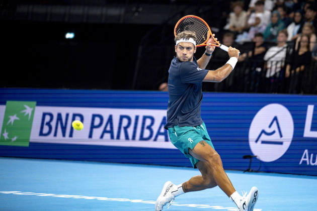 TENNIS : ATP, Tennis Herren 250 - Grand Prix Tennis AURA - Decines (France) 22 10 2026 Flavio Cobolli (ITA) vs Stan Wawrinka (SUI) during the tournament of the Auvergne Rhône-Alpes Grand Prix at the LDLC Arena in Décines on October 22, 2026. Photo Sandrine Thesillat PsNewZ Copyright: xSandrinexTHESILLATx