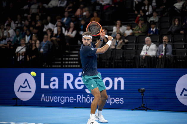 TENNIS : ATP, Tennis Herren 250 - Grand Prix Tennis AURA - Decines (France) 22 10 2026 Flavio Cobolli (ITA) vs Stan Wawrinka (SUI) during the tournament of the Auvergne Rhône-Alpes Grand Prix at the LDLC Arena in Décines on October 22, 2026. Photo Sandrine Thesillat PsNewZ Copyright: xSandrinexTHESILLATx