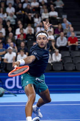TENNIS : ATP, Tennis Herren 250 - Grand Prix Tennis AURA - Decines (France) 22 10 2026 Flavio Cobolli (ITA) vs Stan Wawrinka (SUI) during the tournament of the Auvergne Rhône-Alpes Grand Prix at the LDLC Arena in Décines on October 22, 2026. Photo Sandrine Thesillat PsNewZ Copyright: xSandrinexTHESILLATx