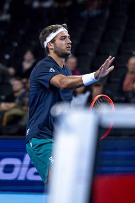TENNIS : ATP, Tennis Herren 250 - Grand Prix Tennis AURA - Decines (France) 22 10 2026 Flavio Cobolli (ITA) vs Stan Wawrinka (SUI) during the tournament of the Auvergne Rhône-Alpes Grand Prix at the LDLC Arena in Décines on October 22, 2026. Photo Sandrine Thesillat PsNewZ Copyright: xSandrinexTHESILLATx