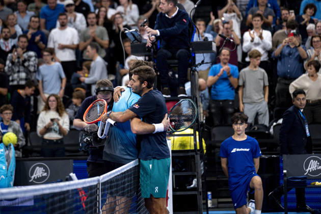 TENNIS : ATP, Tennis Herren 250 - Grand Prix Tennis AURA - Decines (France) 22 10 2026 Flavio Cobolli (ITA) vs Stan Wawrinka (SUI) during the tournament of the Auvergne Rhône-Alpes Grand Prix at the LDLC Arena in Décines on October 22, 2026. Photo Sandrine Thesillat PsNewZ Copyright: xSandrinexTHESILLATx