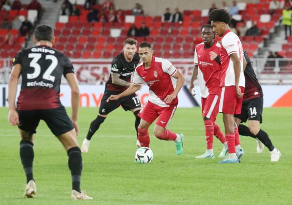 Monaco vs Fribourg PHOTOPQR NICE MATIN Cyril Dodergny ; Monaco ; 22 10 2026 ; Monaco le 22 10 2026 - Stade Louis II - Ligue Conference - 2eme journee - L AS Monaco recevait Fribourg - Le monegasque VANDERSON N02 Monaco France Copyright: xPHOTOPQR NICExMATIN MAXPPPxCyrilxDodergnyx 20261022NIM2365 20261022NIM2365