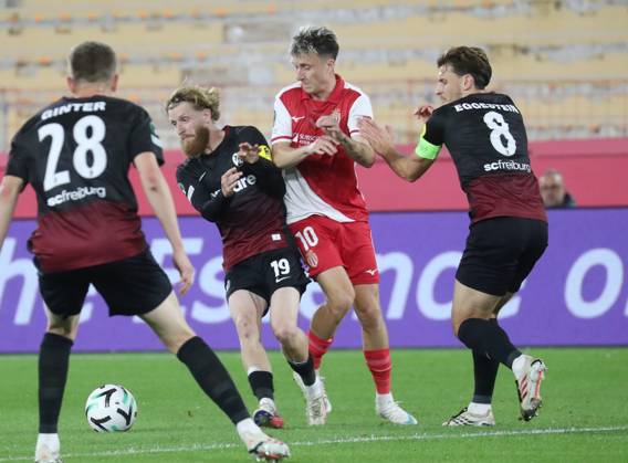 Monaco vs Fribourg PHOTOPQR NICE MATIN Cyril Dodergny ; Monaco ; 22 10 2026 ; Monaco le 22 10 2026 - Stade Louis II - Ligue Conference - 2eme journee - L AS Monaco recevait Fribourg - Le monegasque GOLOVIN N10 Monaco France Copyright: xPHOTOPQR NICExMATIN MAXPPPxCyrilxDodergnyx 20261022NIM2373 20261022NIM2373