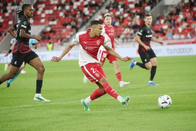 Monaco vs Fribourg PHOTOPQR NICE MATIN Cyril Dodergny ; Monaco ; 22 10 2026 ; Monaco le 22 10 2026 - Stade Louis II - Ligue Conference - 2eme journee - L AS Monaco recevait Fribourg - Le monegasque VANDERSON N02 Monaco France Copyright: xPHOTOPQR NICExMATIN MAXPPPxCyrilxDodergnyx 20261022NIM2374 20261022NIM2374