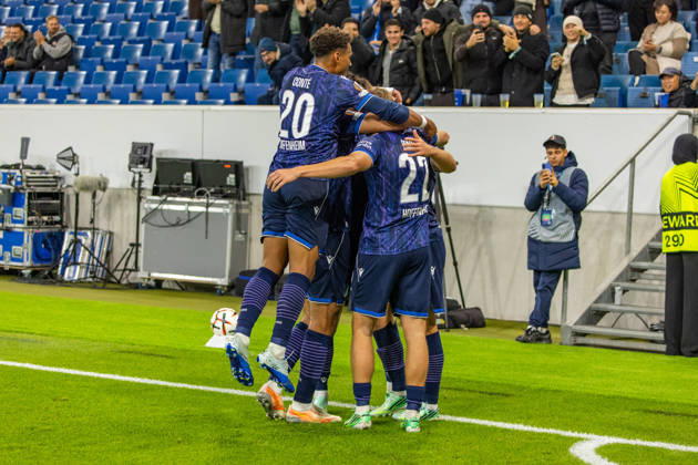 22.10.26 TSG 1899 Hoffenheim - Olympique Lyon Deutschland, Sinsheim, 22.10.2026, Fussball, Europa League, Saison 2026 2027, TSG Hoffenheim - Olympique Lyon: Andrej Kramaric (TSG Hoffenheim); Jubel Tor 1:0 Kramaric.