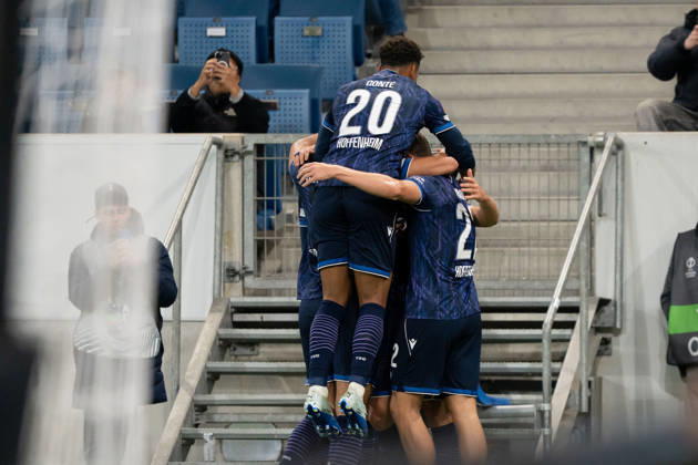 Andrej Kramaric (TSG Hoffenheim, 27) trifft zur 1-0 Führung, Torjubel, Jubel, Freude, Emotionen, Geste, Erleichterung, erleichtert, GER, TSG 1899 Hoffenheim vs. Olympique Lyon, Fussball, Europa League, Spieltag 3, Spielzeit 2026 2027, 22.10.2026, GER, TSG 1899 Hoffenheim vs. Olympique Lyon, Fussball, Europa League, Spieltag 3, Spielzeit 2026 2027, 22.10.2026, Sinsheim Copyright: xEibner-Pressefoto EdwardxCheungx EP_ECG