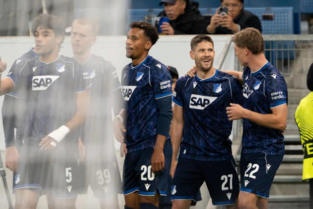 Andrej Kramaric (TSG Hoffenheim, 27) trifft zur 1-0 Führung, Torjubel, Jubel, Freude, Emotionen, Geste, Erleichterung, erleichtert, GER, TSG 1899 Hoffenheim vs. Olympique Lyon, Fussball, Europa League, Spieltag 3, Spielzeit 2026 2027, 22.10.2026, GER, TSG 1899 Hoffenheim vs. Olympique Lyon, Fussball, Europa League, Spieltag 3, Spielzeit 2026 2027, 22.10.2026, Sinsheim Copyright: xEibner-Pressefoto EdwardxCheungx EP_ECG