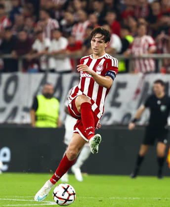 Olympiacos F.C. v AC Sparta Prague UEFA Europa League Panagiotis Retsos of Olympiacos F.C. during the UEFA Europa League match at Karaiskakis Stadium, Piraeus 22 10 2026 UK Newspapers OUT Copyright: xYannisxHalasx FIL-24108-0055