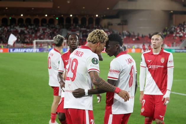 Monaco vs Fribourg PHOTOPQR NICE MATIN Cyril Dodergny ; Monaco ; 22 10 2026 ; Monaco le 22 10 2026 - Stade Louis II - Ligue Conference - 2eme journee - L AS Monaco recevait Fribourg - Le monegasque BRUNNER N29 marque le premier but pour Monaco Monaco France Copyright: xPHOTOPQR NICExMATIN MAXPPPxCyrilxDodergnyx 20261022NIM2554 20261022NIM2554