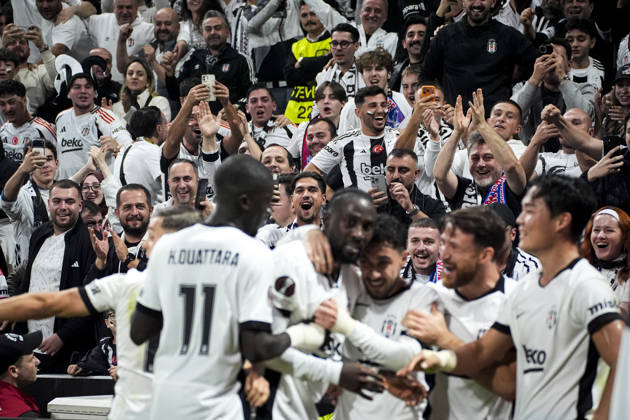 Besiktas v Crystal Palace - UEFA Europa League ISTANBUL, TURKIYE - OCTOBER 22: Players of Besiktas celebrate after a goal during the UEFA Europa League match between Besiktas and Crystal Palace at Tupras Stadium in Istanbul, Turkiye on October 22, 2026. Beyza Comert Anadolu Istanbul Turkey. Editorial use only. Please get in touch for any other usage.  Copyright: x2026xAnadoluxBeyzaxComertx