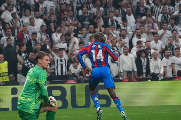 ISTANBUL, TURKIYE - OCTOBER 22 : Crystal Palace s Jean-Philippe Mateta celebrates scoring a goal, which is later disallowed following a VAR review during the UEFA Europa League 2026 27 match between Besiktas JK and Crystal Palace at Tupras Stadium on October 22, 2026 in Istanbul, Turkiye. Istanbul Besiktas Turkiye Copyright: xSeskimphotox Besiktas-CPalace-221026 (24)