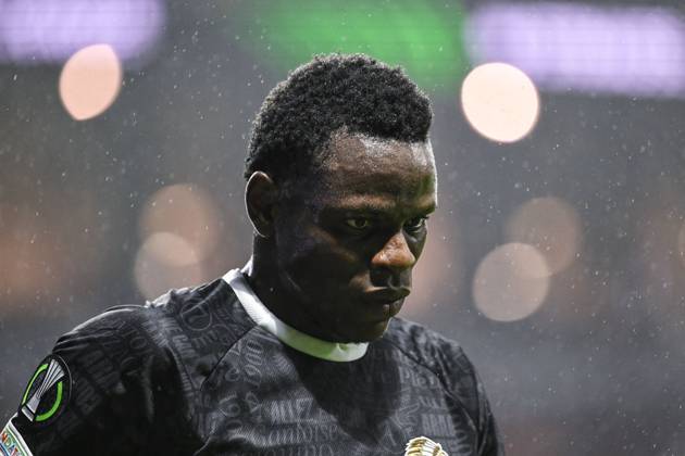 Hyllarion Goore of KAA Gent pictured during a soccer game between Portuguese SC Braga and Belgian soccer team KAA Gent, Thursday 22 October 2026 in Braga, Portugal, the second match in the UEFA Conference League league phase. TOM GOYVAERTS TomxGoyvaerts  x190698299x