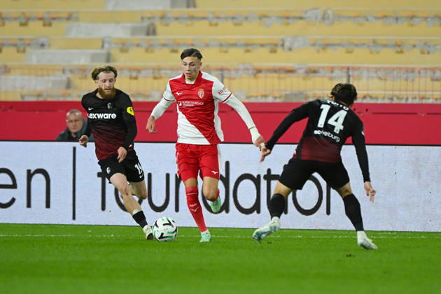 FOOTBALL : AS Monaco VS SC Freiburg - UEFA Conference League - 22 10 2026 Mathys Detourbet (ASM) - UEFA Conference League match between AS Monaco and SC Freiburg on October 22, 2026 at the Louis II Stadium in Monaco. MonacoMonaco  Copyright: xWilliamxCannarellax
