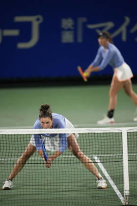 WTA, Tennis Damen Kinoshita Group Japan Open - Day 4 Miriam Skoch of the Czech Republic plays with partner Jesika Maleckova of the Czech Republic during their semi-final doubles match against Hao-Ching Chan of Chinese Taipei and Miyu Kato of Japan at the 2026 Kinoshita Group Japan Open Women s tennis tournament at Utsubo Tennis Center in Osaka, Japan, on October 22, 2026. Osaka Japan  Copyright: xOwenxHammondx originalFilename:hammond-2026kino261022_np65t.jpg