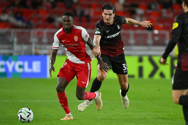 FOOTBALL : AS Monaco VS SC Freiburg - UEFA Conference League - 22 10 2026 Sadibou Sané (ASM) - UEFA Conference League match between AS Monaco and SC Freiburg on October 22, 2026 at the Louis II Stadium in Monaco. MonacoMonaco  Copyright: xWilliamxCannarellax