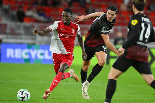 FOOTBALL : AS Monaco VS SC Freiburg - UEFA Conference League - 22 10 2026 Sadibou Sané (ASM) - UEFA Conference League match between AS Monaco and SC Freiburg on October 22, 2026 at the Louis II Stadium in Monaco. MonacoMonaco  Copyright: xWilliamxCannarellax