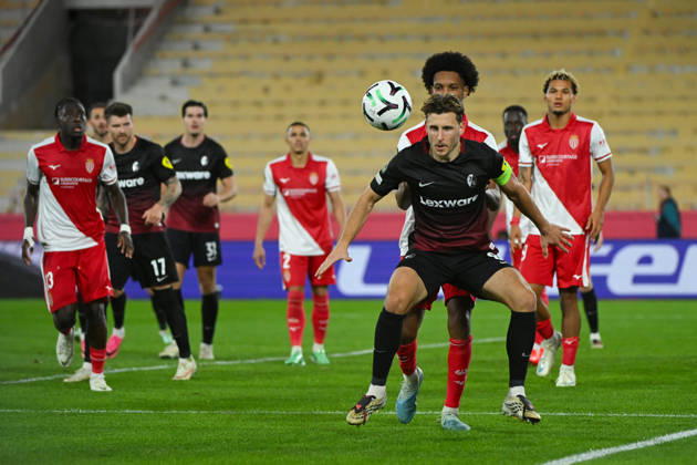 FOOTBALL : AS Monaco VS SC Freiburg - UEFA Conference League - 22 10 2026 Maximilian Eggestein (SC Freiburg) - UEFA Conference League match between AS Monaco and SC Freiburg on October 22, 2026 at the Louis II Stadium in Monaco. MonacoMonaco  Copyright: xWilliamxCannarellax
