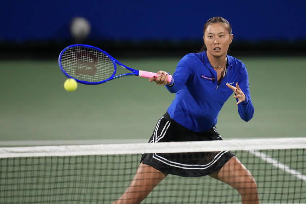 WTA, Tennis Damen Kinoshita Group Japan Open - Day 4 Hao-Ching Chan of Chinese Taipei plays with partner Miyu Kato of Japan during their semi-final doubles match against Jesika Maleckova and Miriam Skoch of the Czech Republic at the 2026 Kinoshita Group Japan Open Women s tennis tournament at Utsubo Tennis Center in Osaka, Japan, on October 22, 2026. Osaka Japan  Copyright: xOwenxHammondx originalFilename:hammond-2026kino261022_npenM.jpg