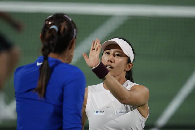 WTA, Tennis Damen Kinoshita Group Japan Open - Day 4 Miyu Kato of Japan plays with partner Hao-Ching Chan of Chinese Taipei during their semi-final doubles match against Jesika Maleckova and Miriam Skoch of the Czech Republic at the 2026 Kinoshita Group Japan Open Women s tennis tournament at Utsubo Tennis Center in Osaka, Japan, on October 22, 2026. Osaka Japan  Copyright: xOwenxHammondx originalFilename:hammond-2026kino261022_npP0t.jpg