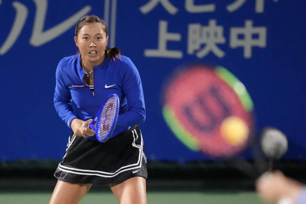 WTA, Tennis Damen Kinoshita Group Japan Open - Day 4 Hao-Ching Chan of Chinese Taipei plays with partner Miyu Kato of Japan during their semi-final doubles match against Jesika Maleckova and Miriam Skoch of the Czech Republic at the 2026 Kinoshita Group Japan Open Women s tennis tournament at Utsubo Tennis Center in Osaka, Japan, on October 22, 2026. Osaka Japan  Copyright: xOwenxHammondx originalFilename:hammond-2026kino261022_npuYI.jpg