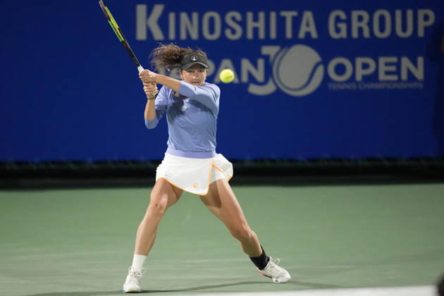 WTA, Tennis Damen Kinoshita Group Japan Open - Day 4 Jesika Maleckova of the Czech Republic plays with partner Miriam Skoch of the Czech Republic during their semi-final doubles match against Hao-Ching Chan of Chinese Taipei and Miyu Kato of Japan at the 2026 Kinoshita Group Japan Open Women s tennis tournament at Utsubo Tennis Center in Osaka, Japan, on October 22, 2026. Osaka Japan  Copyright: xOwenxHammondx originalFilename:hammond-2026kino261022_npzG9.jpg
