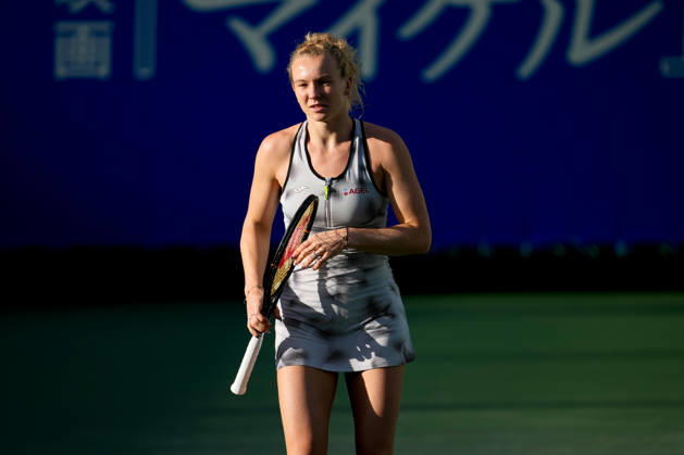 WTA, Tennis Damen Kinoshita Group Japan Open - Day 4 Katerina Siniakova of the Czech Republic plays during her round of 16 singles match against Magda Linette of Poland at the 2026 Kinoshita Group Japan Open Women s tennis tournament at Utsubo Tennis Center in Osaka, Japan, on October 22, 2026. Osaka Japan Copyright: xOwenxHammondx originalFilename:hammond-2026kino261022_npXXG