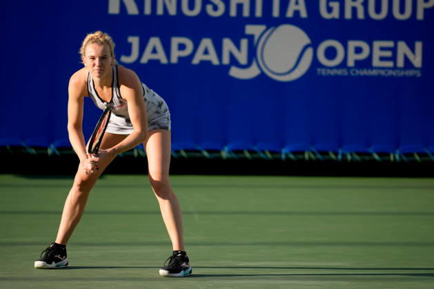 WTA, Tennis Damen Kinoshita Group Japan Open - Day 4 Katerina Siniakova of the Czech Republic plays during her round of 16 singles match against Magda Linette of Poland at the 2026 Kinoshita Group Japan Open Women s tennis tournament at Utsubo Tennis Center in Osaka, Japan, on October 22, 2026. Osaka Japan Copyright: xOwenxHammondx originalFilename:hammond-2026kino261022_npYow