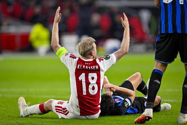 AMSTERDAM - Davy Klaassen of Ajax during the UEFA Conference League match between AFC Ajax and Atalanta BC at the Johan Cruijff ArenA on October 22, 2026 in Amsterdam, the Netherlands. OLAF KRAAK ANP UEFA Conference League 2026 27 xVIxANPxSportx xxANPxIVx 573302235 originalFilename: 573302235.jpg