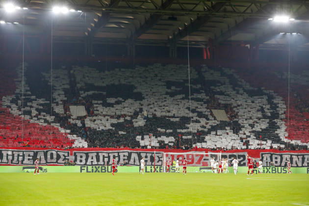 Olympiacos F.C. v AC Sparta Prague UEFA Europa League Olympiacos F.C. supporters create an image on the stands during the UEFA Europa League match at Karaiskakis Stadium, Piraeus 22 10 2026 UK Newspapers OUT Copyright: xYannisxHalasx FIL-24108-0071