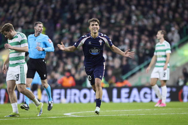 Celtic FC v Real Club Celta - UEFA Europa League 2026 27 League Phase MD3 GLASGOW, SCOTLAND - OCTOBER 22: Javi Rodriguez of RC Celta de Vigo celebrates after scoring his team s second goal during the UEFA Europa League 2026 27 League Phase MD3 match between Celtic FC and Real Club Celta de Vigo at Celtic Park on October 22, 2026 in Glasgow, Scotland. (Photo by Diego Simon Photo Players Images Magara Press) Glasgow Celtic Park Stadium Scotland Copyright: xDiegoxSimonx