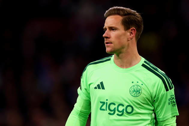 AMSTERDAM, NETHERLANDS - OCTOBER 22: Goalkeeper Marc-Andre ter Stegen of AFC Ajax looks on during the UEFA Conference League 2026 27 League Phase MD2 match between AFC Ajax and Atalanta BC at Johan Cruijff ArenA on October 22, 2026 in Amsterdam, Netherlands.  Copyright: xRenexNijhuisx