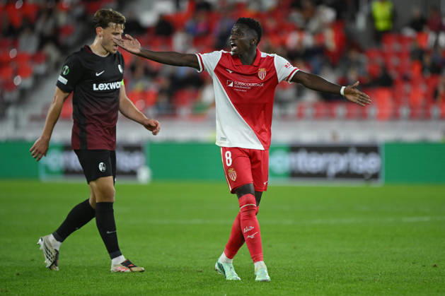 FOOTBALL : AS Monaco VS SC Freiburg - UEFA Conference League - 22 10 2026 Lamine Camara (ASM) - UEFA Conference League match between AS Monaco and SC Freiburg on October 22, 2026 at the Louis II Stadium in Monaco. MonacoMonaco  Copyright: xWilliamxCannarellax