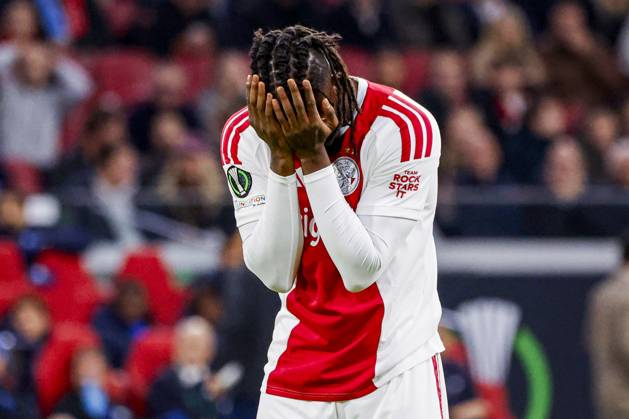 AMSTERDAM - Tolu Arokodare of AFC Ajax reacts during the UEFA Conference League match between AFC Ajax and Atalanta BC at the Johan Cruijff ArenA on October 22, 2026 in Amsterdam, the Netherlands. WART BRINKERHOF ANP Conference League 2026 27 xVIxANPxSportx xMarcelxterxBalsxIVx 573304742 originalFilename: 573304742.jpg