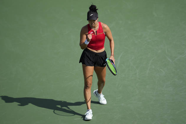 WTA, Tennis Damen Kinoshita Group Japan Open - Day 4 Ann Li of the United States plays during her round of 16 singles match against Zeynep Sonmez of Turkey at the 2026 Kinoshita Group Japan Open Women s tennis tournament at Utsubo Tennis Center in Osaka, Japan, on October 22, 2026. Osaka Japan Copyright: xOwenxHammondx originalFilename:hammond-2026kino261022_npnns