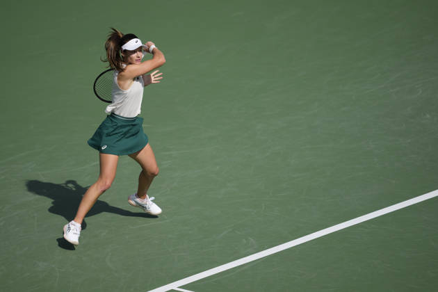 WTA, Tennis Damen Kinoshita Group Japan Open - Day 4 Zeynep Sonmez of Turkey plays during her round of 16 singles match against Ann Li of the United States at the 2026 Kinoshita Group Japan Open Women s tennis tournament at Utsubo Tennis Center in Osaka, Japan, on October 22, 2026. Osaka Japan Copyright: xOwenxHammondx originalFilename:hammond-2026kino261022_npPs2