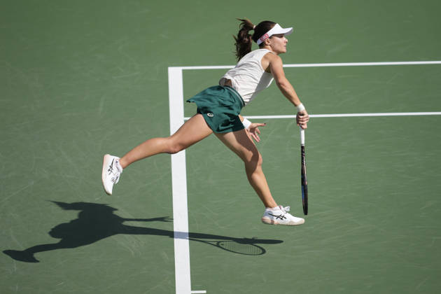 WTA, Tennis Damen Kinoshita Group Japan Open - Day 4 Zeynep Sonmez of Turkey plays during her round of 16 singles match against Ann Li of the United States at the 2026 Kinoshita Group Japan Open Women s tennis tournament at Utsubo Tennis Center in Osaka, Japan, on October 22, 2026. Osaka Japan Copyright: xOwenxHammondx originalFilename:hammond-2026kino261022_npQyX