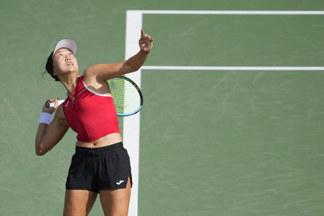 WTA, Tennis Damen Kinoshita Group Japan Open - Day 4 Ann Li of the United States plays during her round of 16 singles match against Zeynep Sonmez of Turkey at the 2026 Kinoshita Group Japan Open Women s tennis tournament at Utsubo Tennis Center in Osaka, Japan, on October 22, 2026. Osaka Japan Copyright: xOwenxHammondx originalFilename:hammond-2026kino261022_npQZV
