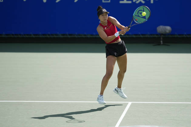 WTA, Tennis Damen Kinoshita Group Japan Open - Day 4 Ann Li of the United States plays during her round of 16 singles match against Zeynep Sonmez of Turkey at the 2026 Kinoshita Group Japan Open Women s tennis tournament at Utsubo Tennis Center in Osaka, Japan, on October 22, 2026. Osaka Japan Copyright: xOwenxHammondx originalFilename:hammond-2026kino261022_npR4p