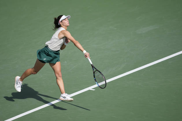 WTA, Tennis Damen Kinoshita Group Japan Open - Day 4 Zeynep Sonmez of Turkey plays during her round of 16 singles match against Ann Li of the United States at the 2026 Kinoshita Group Japan Open Women s tennis tournament at Utsubo Tennis Center in Osaka, Japan, on October 22, 2026. Osaka Japan Copyright: xOwenxHammondx originalFilename:hammond-2026kino261022_npTY1