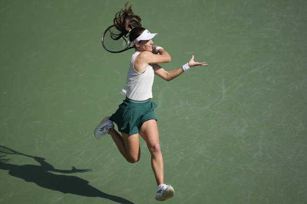 WTA, Tennis Damen Kinoshita Group Japan Open - Day 4 Zeynep Sonmez of Turkey plays during her round of 16 singles match against Ann Li of the United States at the 2026 Kinoshita Group Japan Open Women s tennis tournament at Utsubo Tennis Center in Osaka, Japan, on October 22, 2026. Osaka Japan Copyright: xOwenxHammondx originalFilename:hammond-2026kino261022_npUs9