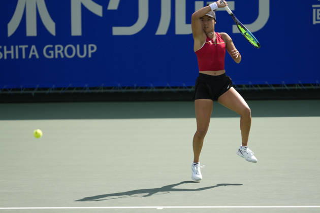 WTA, Tennis Damen Kinoshita Group Japan Open - Day 4 Ann Li of the United States plays during her round of 16 singles match against Zeynep Sonmez of Turkey at the 2026 Kinoshita Group Japan Open Women s tennis tournament at Utsubo Tennis Center in Osaka, Japan, on October 22, 2026. Osaka Japan Copyright: xOwenxHammondx originalFilename:hammond-2026kino261022_npvne
