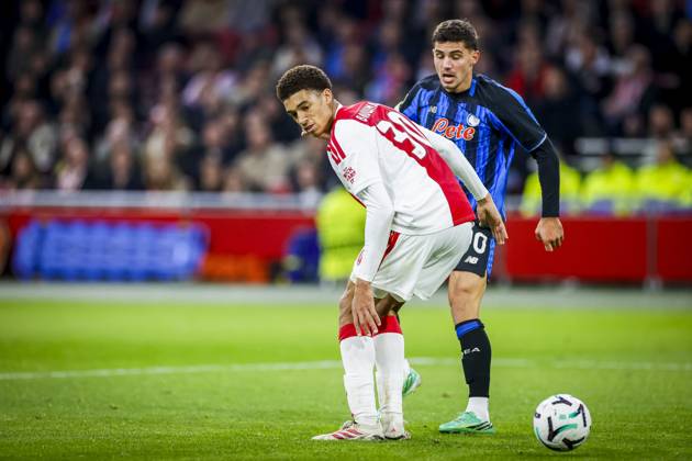 AMSTERDAM , 22-10-2026 , JohanCruijff ArenA , season 2026 2027 , UEFA Conference League , League phase - Matchday 3 football , match between Ajax and Atalanta , Picture shows Ajax player Aaron Bouwman Ajax - Atalanta  x208964889x Copyright: