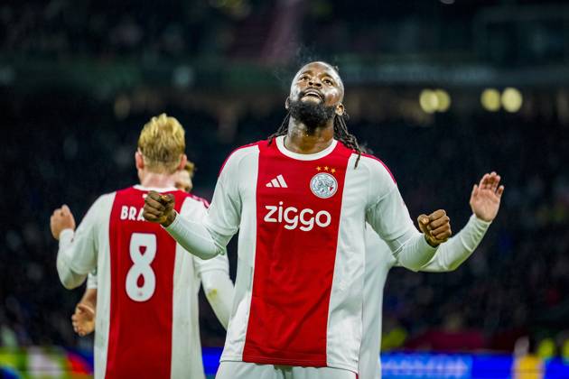AMSTERDAM , 22-10-2026 , JohanCruijff ArenA , season 2026 2027 , UEFA Conference League , League phase - Matchday 3 football , match between Ajax and Atalanta , Picture shows Ajax player Toluwalase Arokodare scores the 1-0 Ajax - Atalanta  x208964897x Copyright: