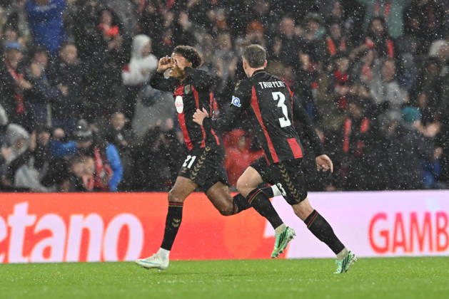 Bournemouth v AC Milan, Europa League Goal 3-0 - Amine Adli (21) of AFC Bournemouth celebrates scoring the third goal during the Europa League match between Bournemouth and AC Milan at the Vitality Stadium, Bournemouth, UK on 22 October 2026. Bournemouth Vitality Stadium Dorset UK Editorial use only , Copyright: xGrahamxHuntx PSI-25046-0090