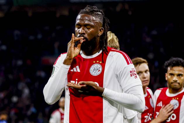 AMSTERDAM - Tolu Arokodare of AFC Ajax scores and celebrates his team s first goal during the UEFA Conference League match between AFC Ajax and Atalanta BC at the Johan Cruijff ArenA on October 22, 2026 in Amsterdam, the Netherlands. WART BRINKERHOF ANP Conference League 2026 27 xVIxANPxSportx xMarcelxterxBalsxIVx 573305653 originalFilename: 573305653.jpg