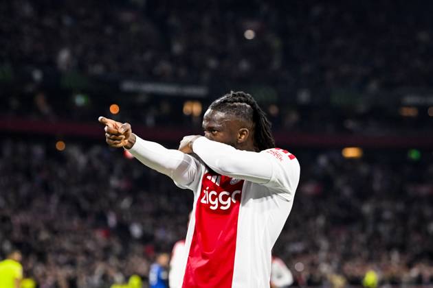 AMSTERDAM - Tolu Arokodare of Ajax celebrates scoring the 1-0 during the UEFA Conference League match between AFC Ajax and Atalanta BC at the Johan Cruijff ArenA on October 22, 2026 in Amsterdam, the Netherlands. OLAF KRAAK ANP UEFA Conference League 2026 27 xVIxANPxSportx xxANPxIVx 573305937 originalFilename: 573305937.jpg